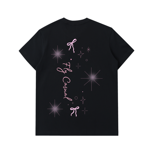 Womens,T-shirt,Top,Bow,Clean,Fly Casual