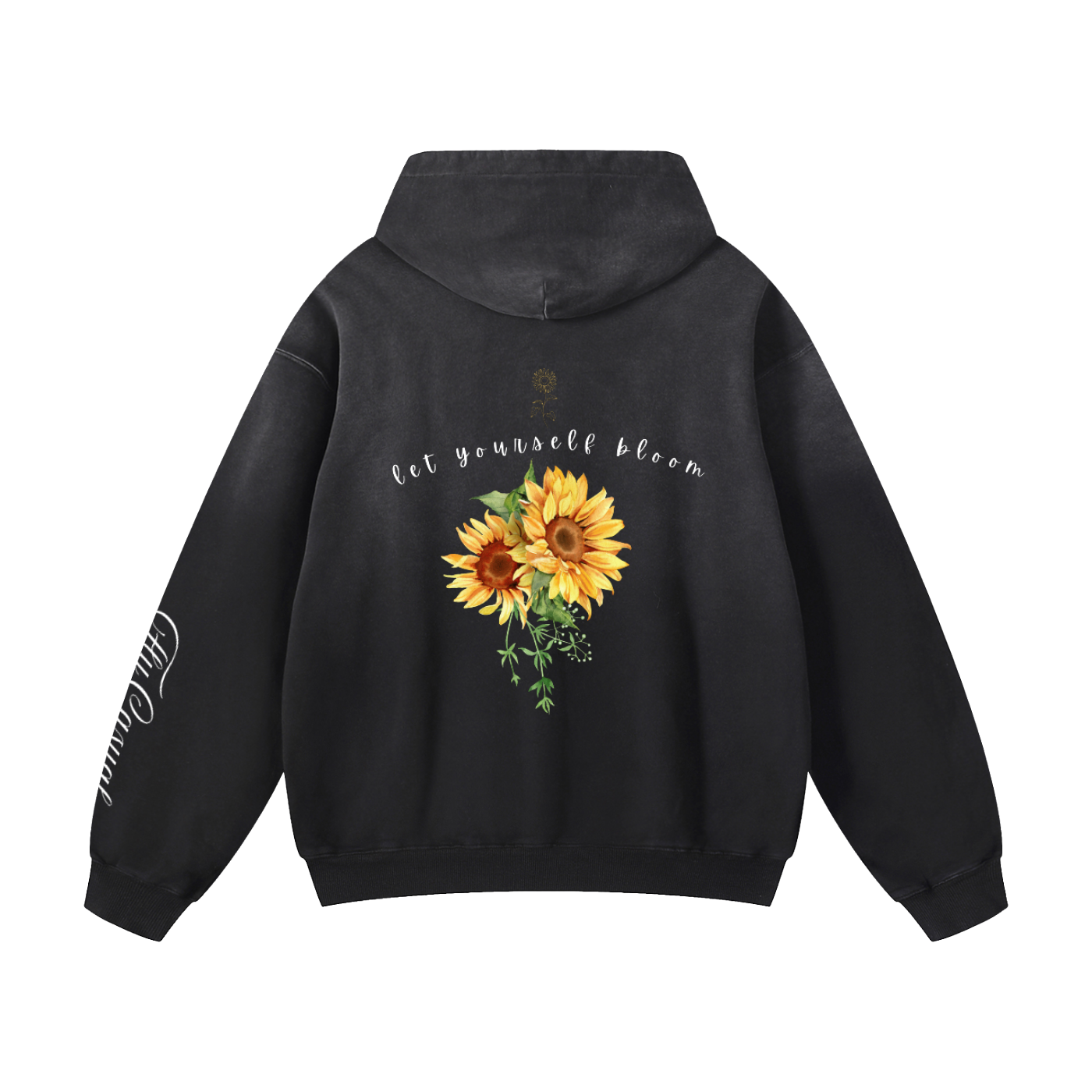 Hoodie,Top,Longsleeve,sunflower,clean,casual wear
