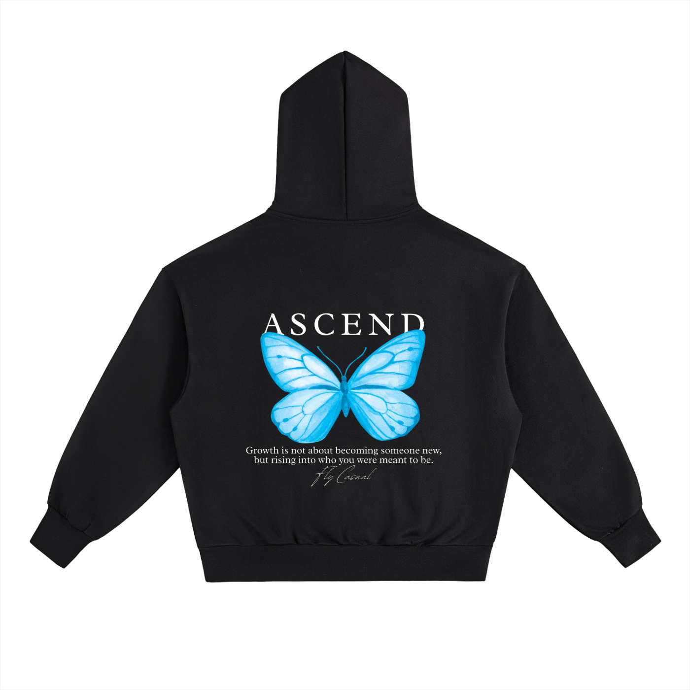 Hoodie,Top,Longsleeve,Ascend,Butterfly,Personal Growth